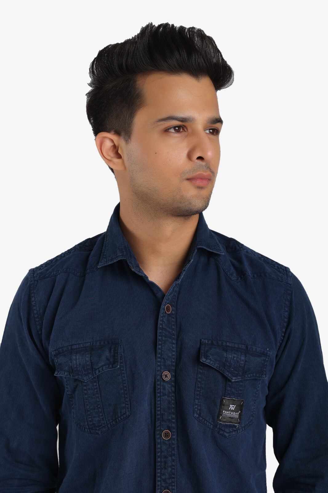 Navy Blue Denim Shirt