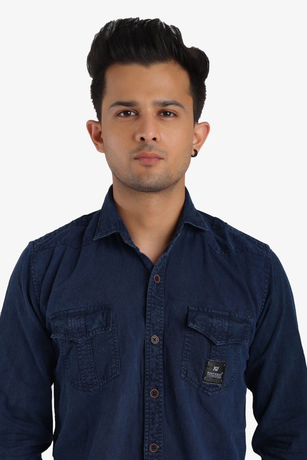 Navy Blue Denim Shirt