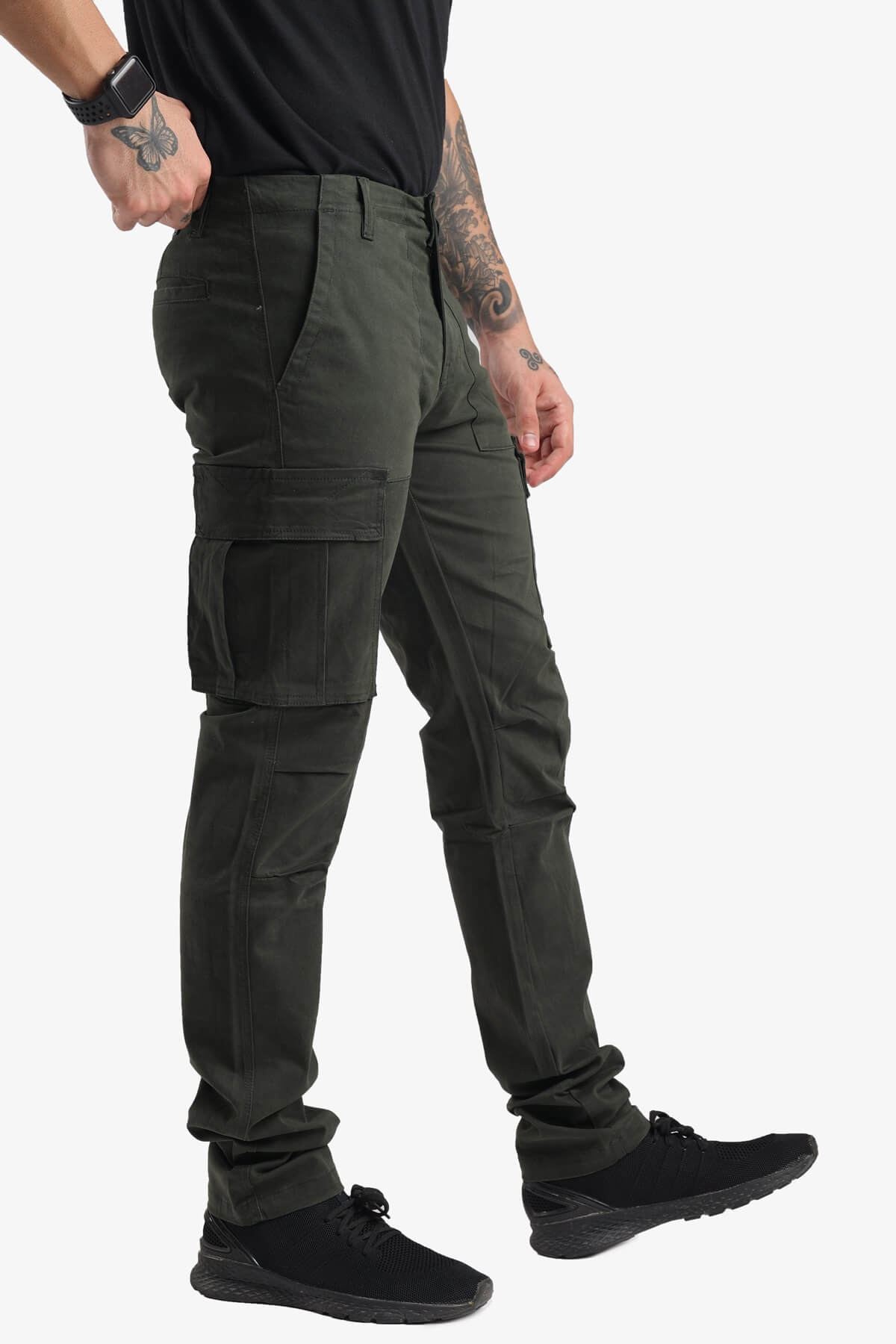 Imported Men's Regular Fit Casual Cotton Cargo Joggers