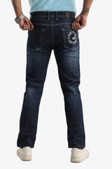 Cotton Rich Navy Blue Stretchable Jeans