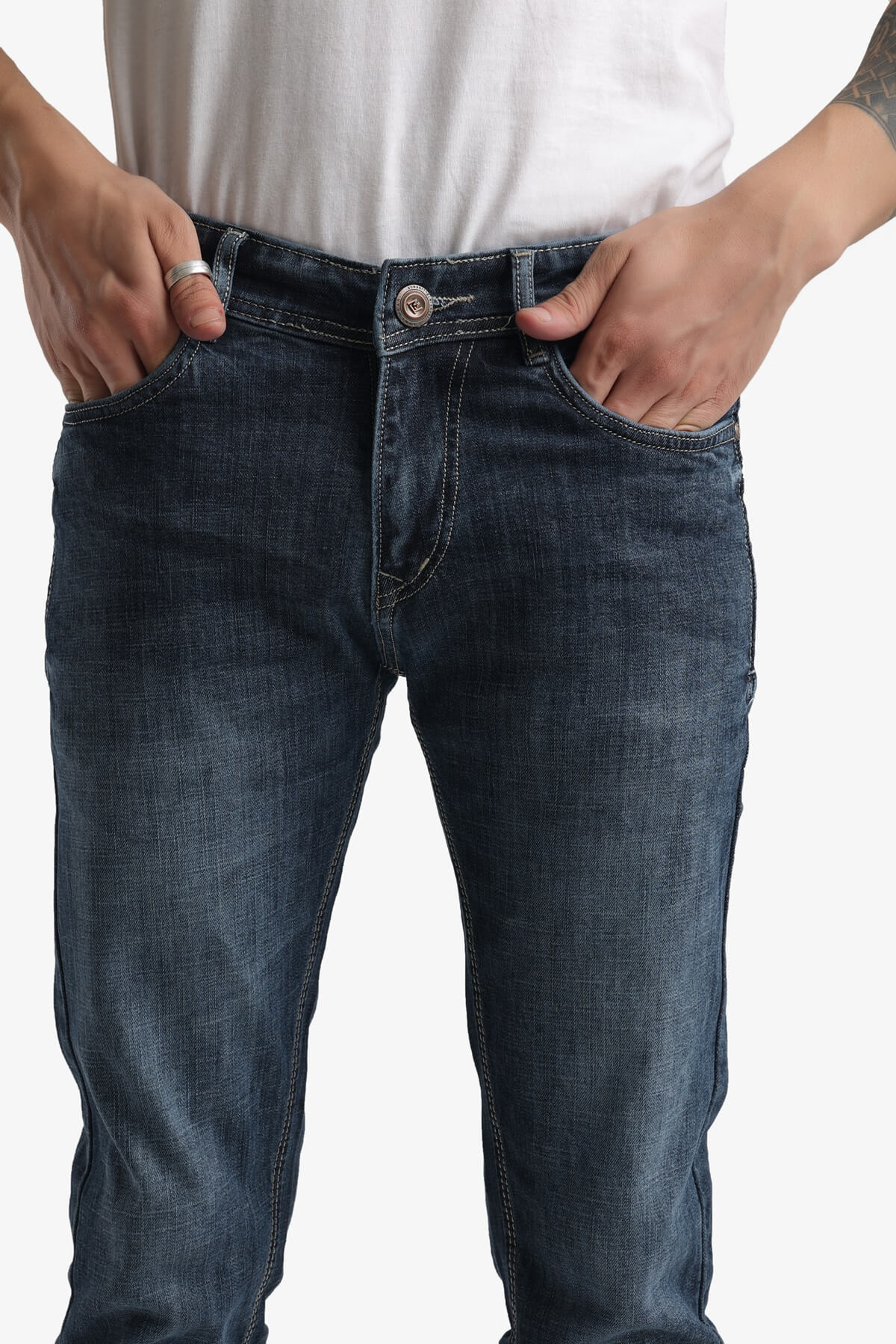 Division Dark Navy Blue Jeans