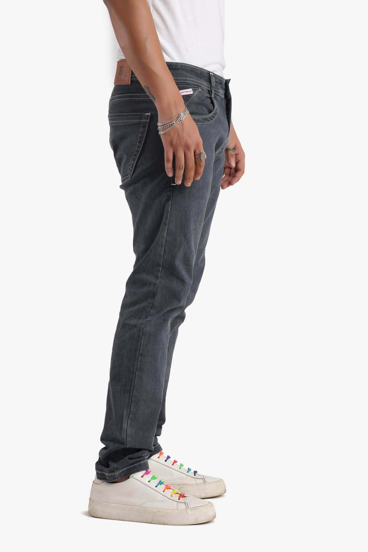 Men's Dark Gray Rich Stretchable Jeans