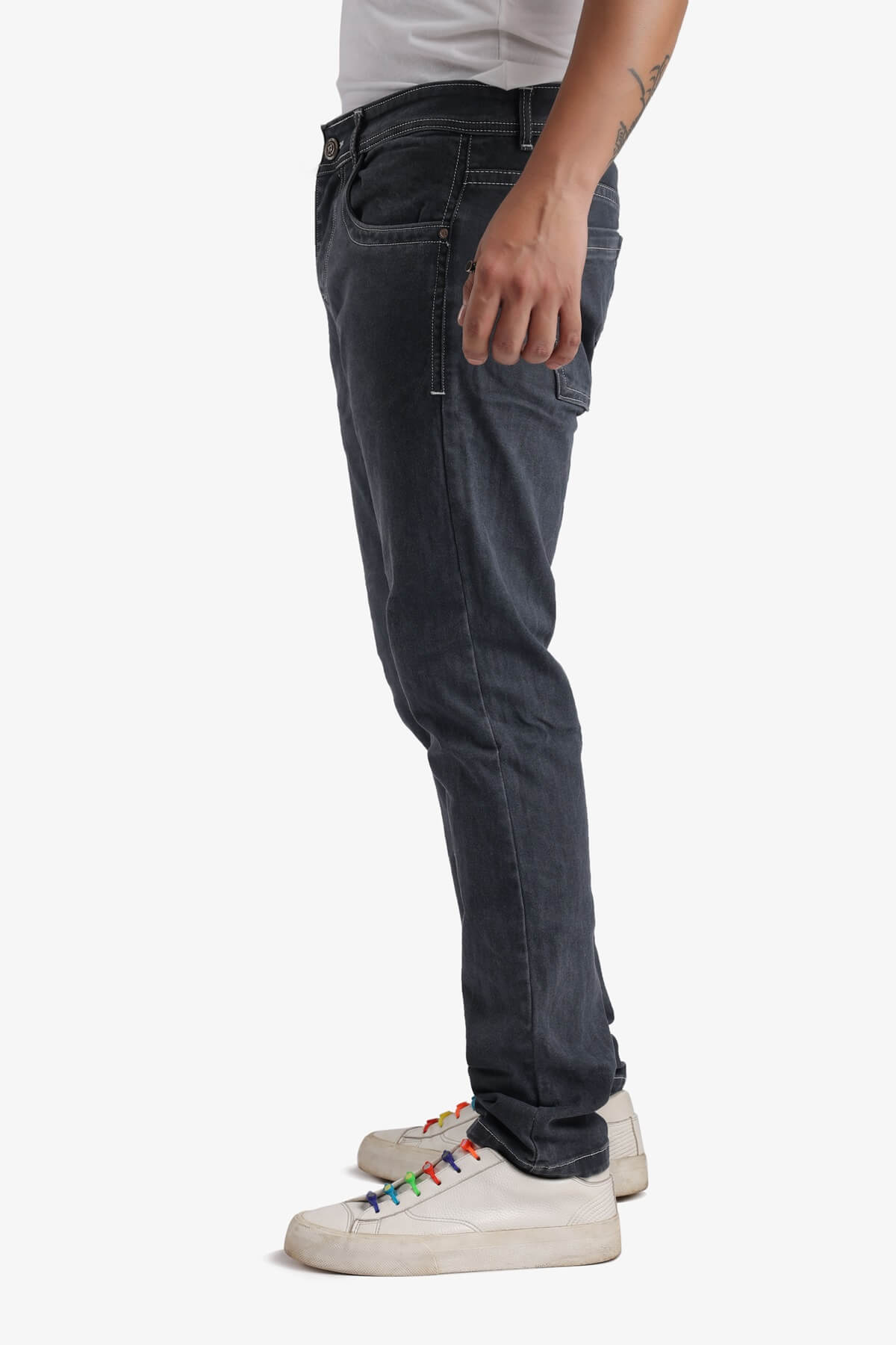 Men's Dark Gray Rich Stretchable Jeans