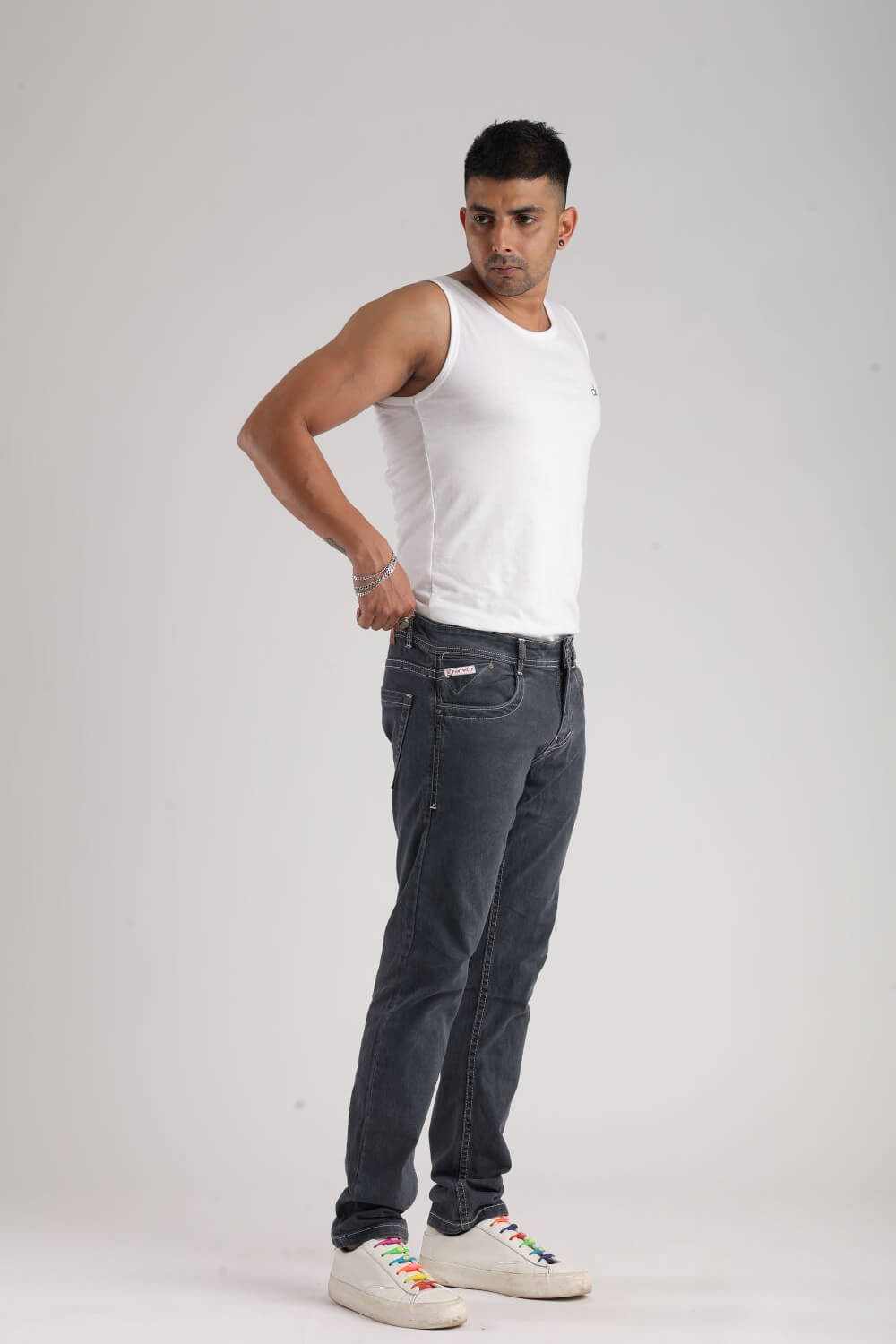 Special Black Plain Straight Fit Jeans