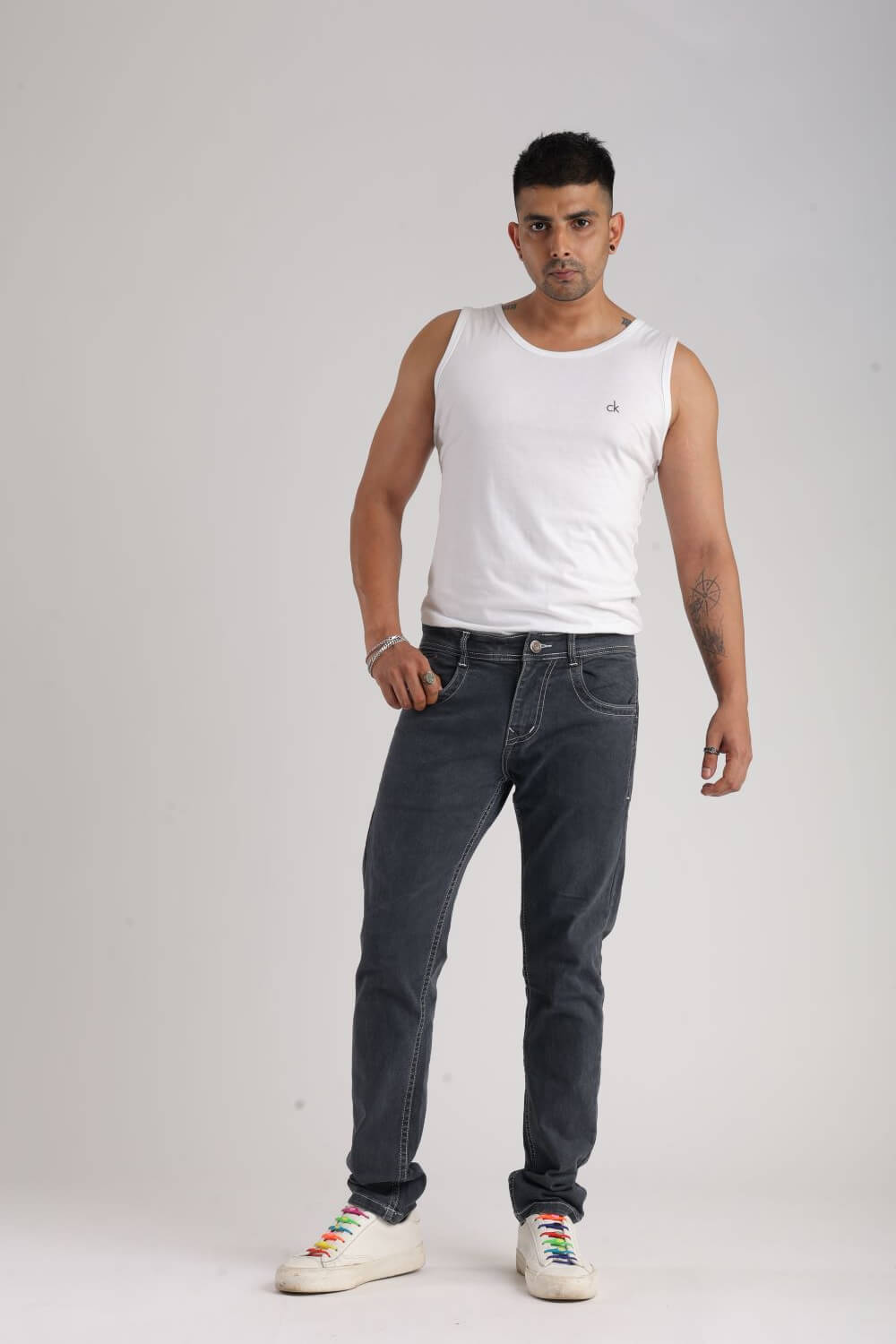 Special Black Plain Straight Fit Jeans