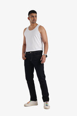 Imported Solid Black Denim fully stretchable