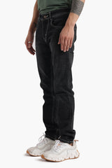 Black Raw Washed Denim Comfort Fit