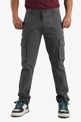 Fashion Men's Regular Fit Solid Cargo Chino Pant