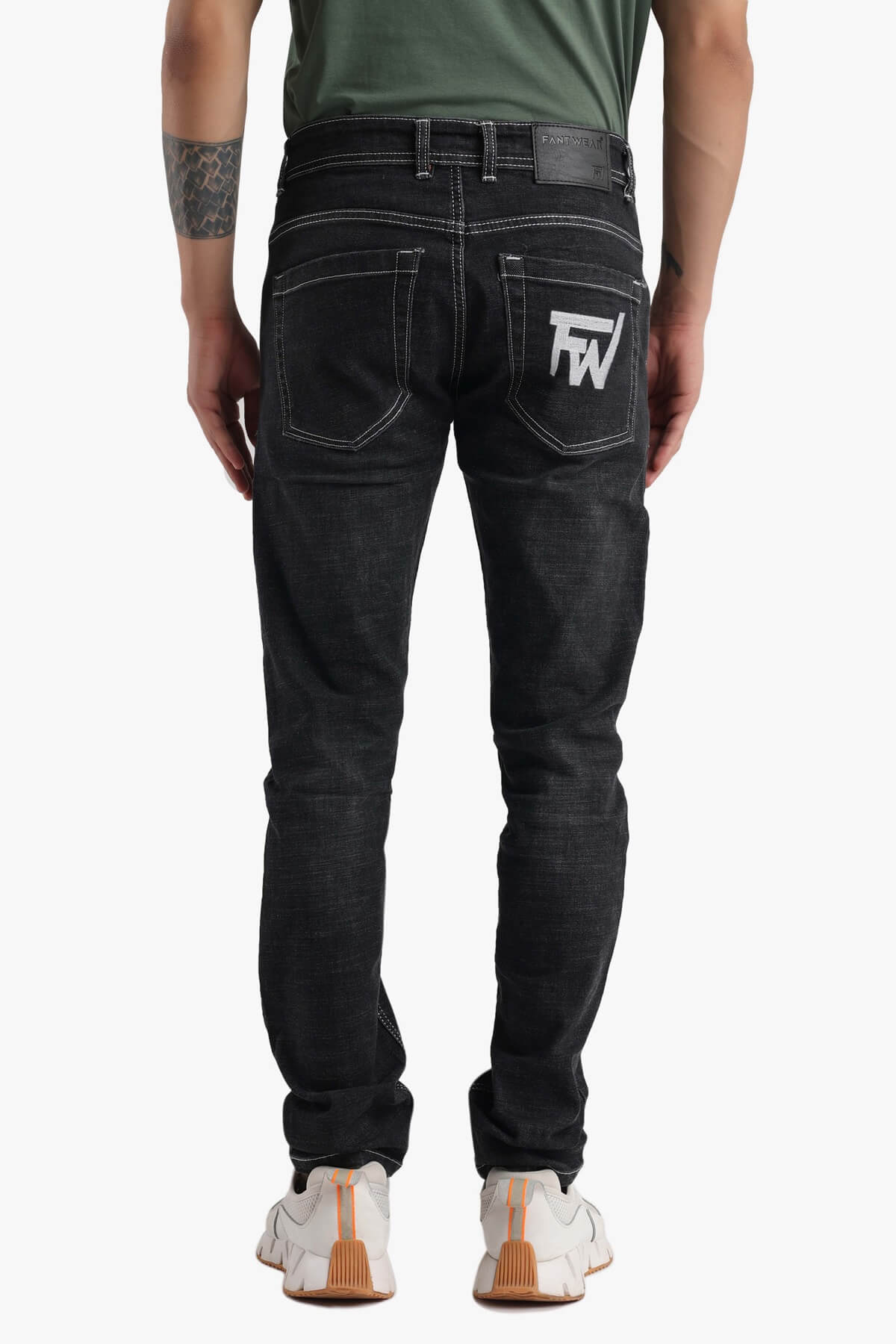 Black Raw Washed Denim Comfort Fit