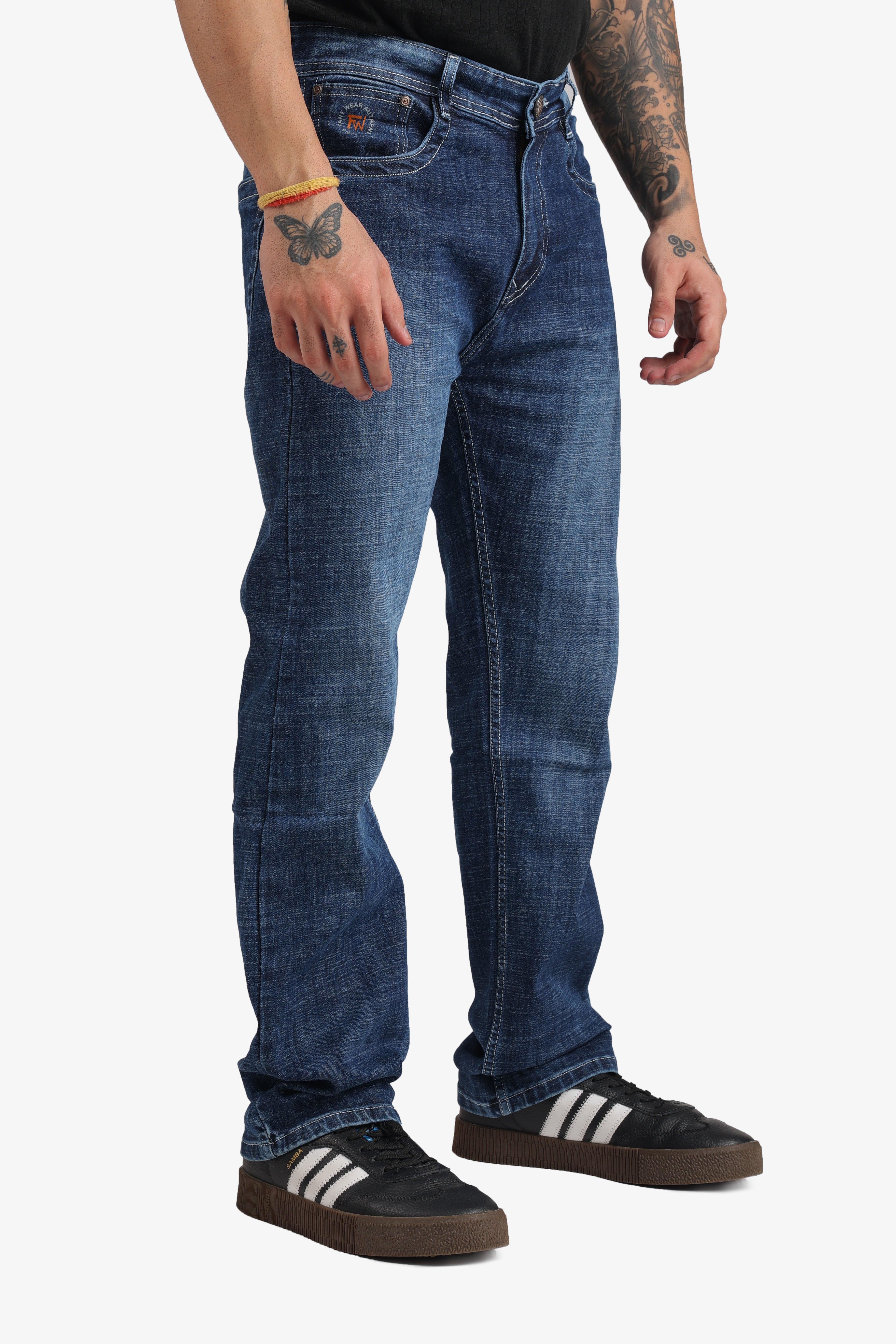 Vintage Blue Straight Fit Jeans