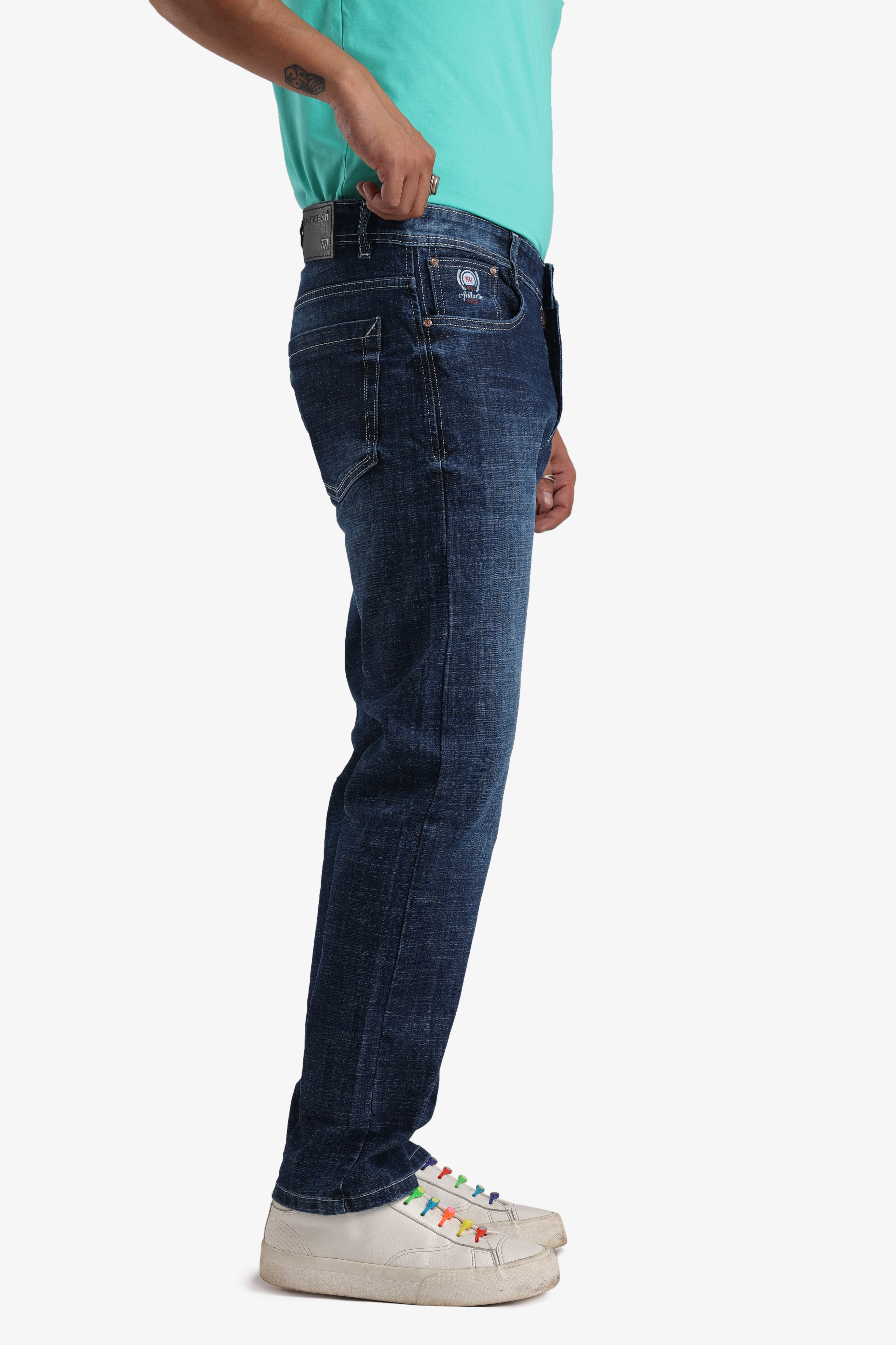 Washed Blue Regular Fit Jeans