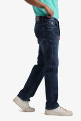 Washed Blue Regular Fit Jeans