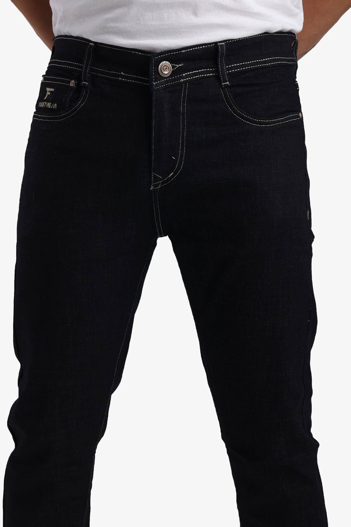 Imported Solid Black Denim fully stretchable