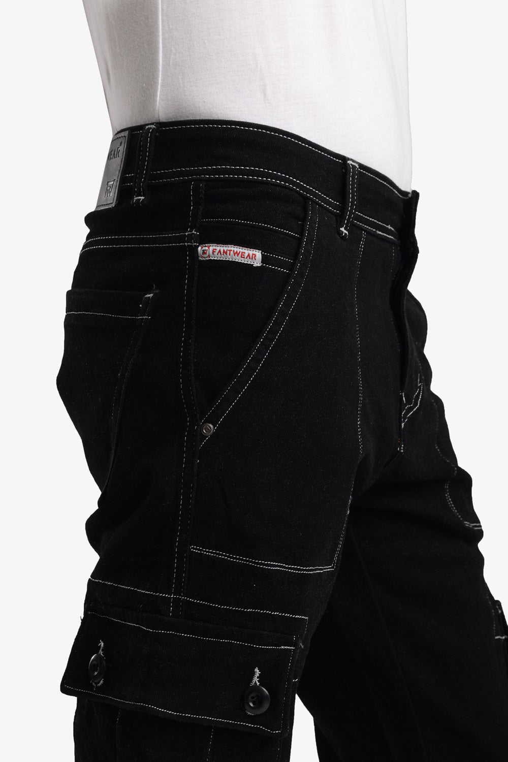 Cargo black jeans  Premium fabric