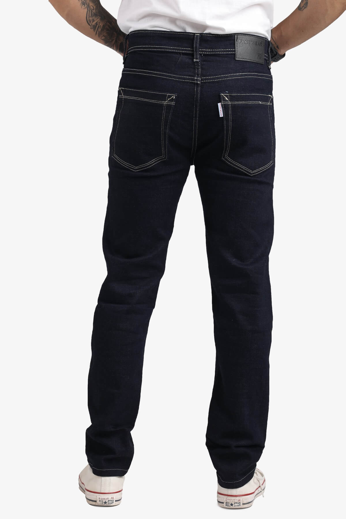 Imported solid Blue Denim