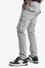 Grey Regular Cargo Pants