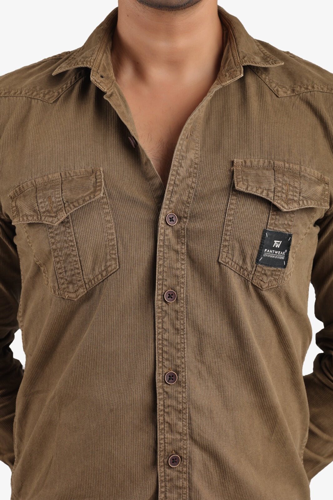 Dark Brown Denim Shirt