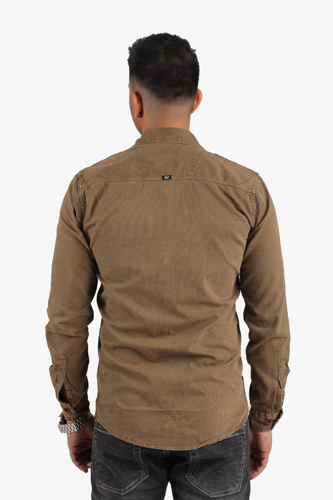 Dark Brown Denim Shirt