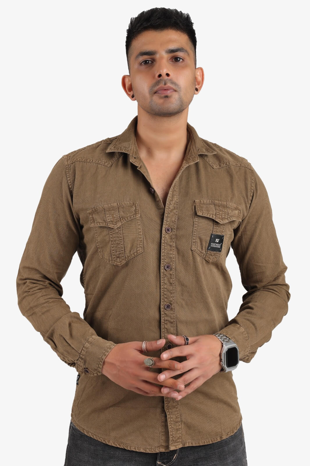 Dark Brown Denim Shirt