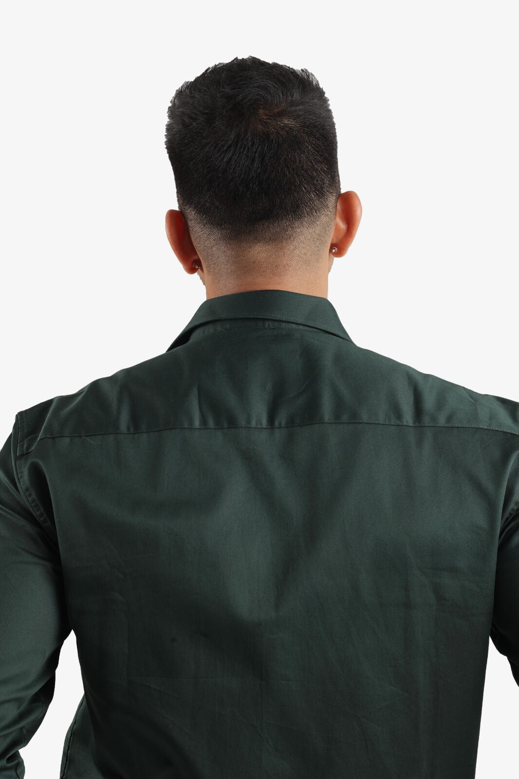 Bottle Green Giza Satin Shirt