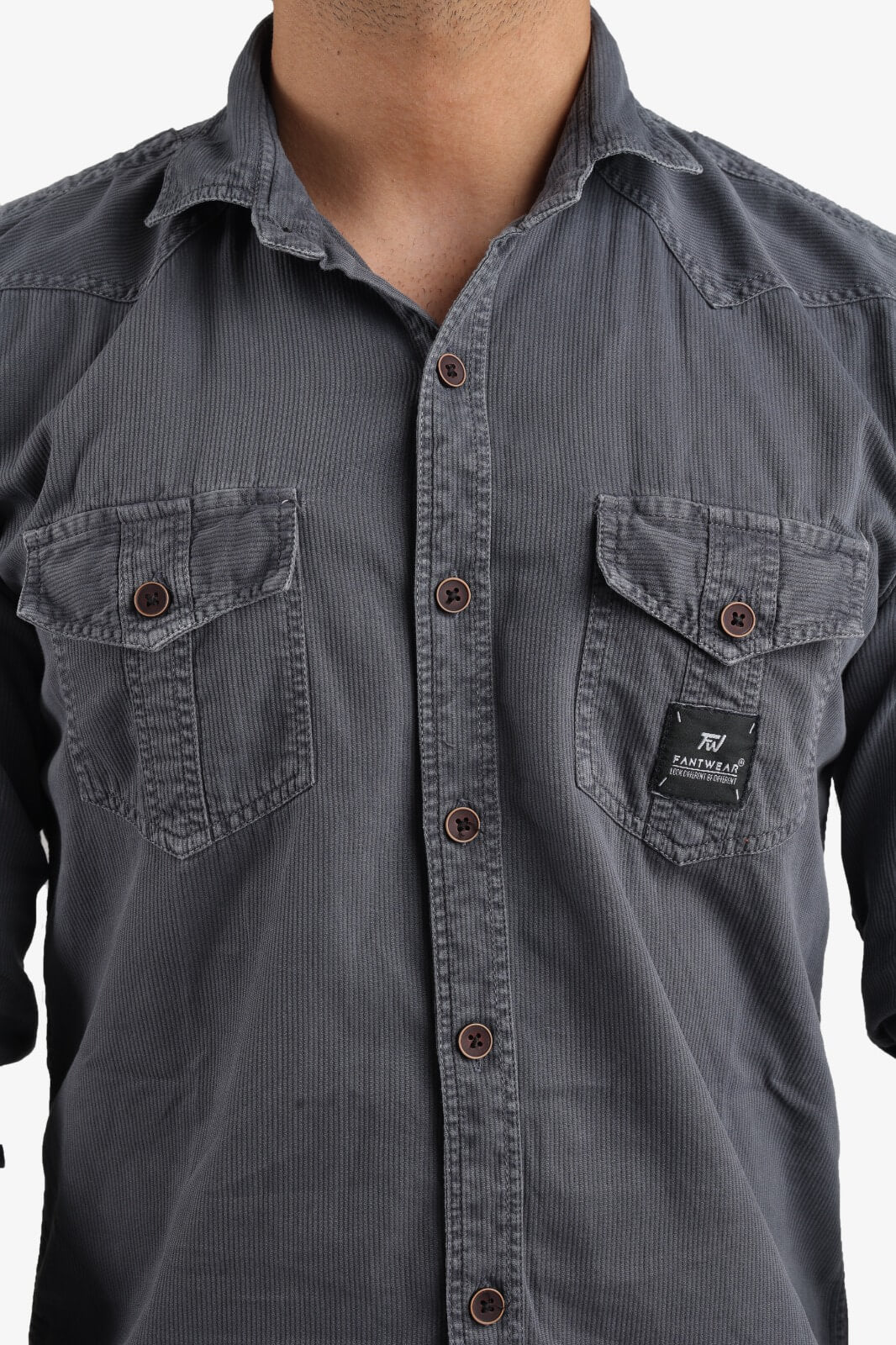 Dark Grey Denim Shirt