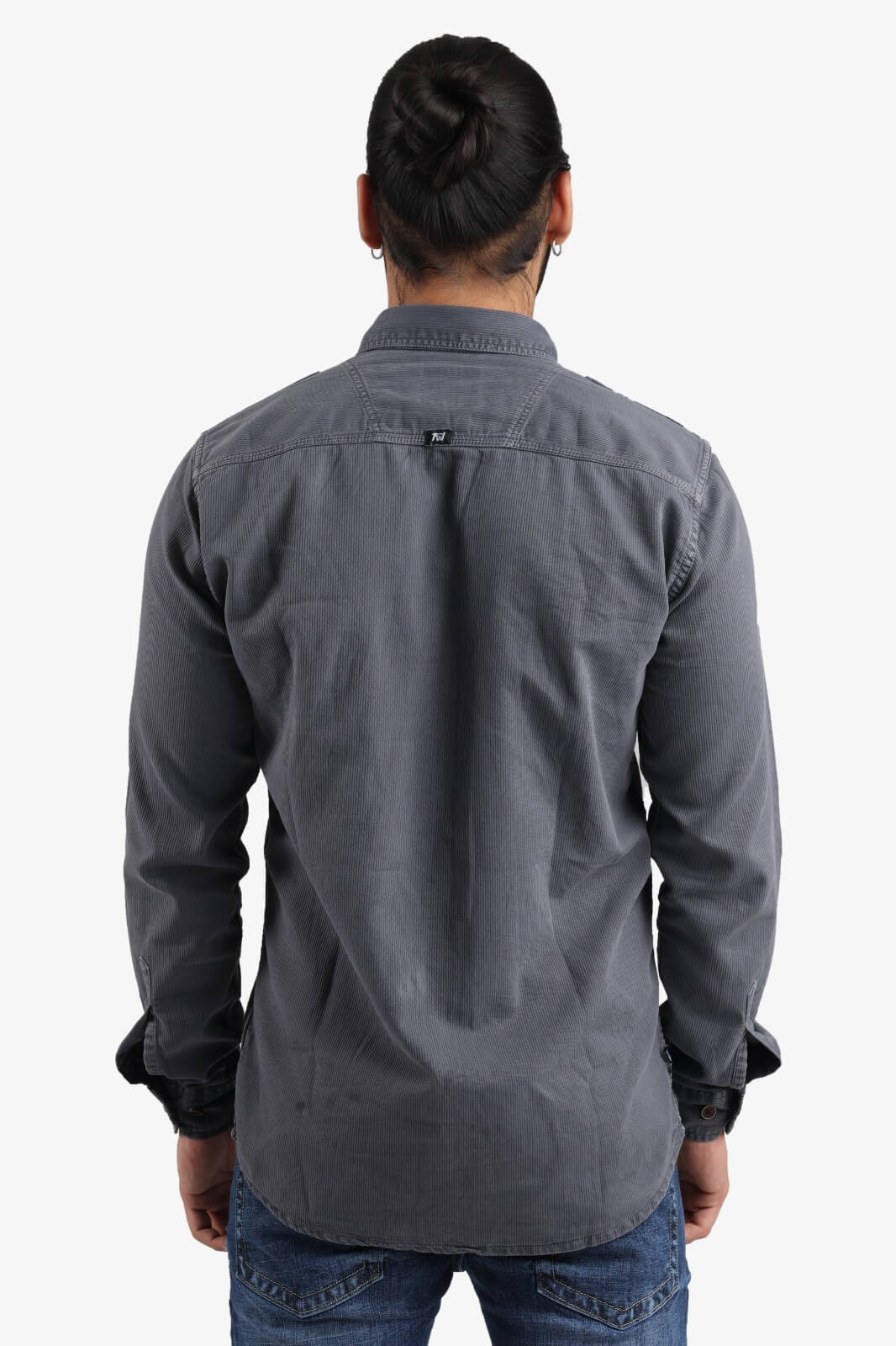 Dark Grey Denim Shirt