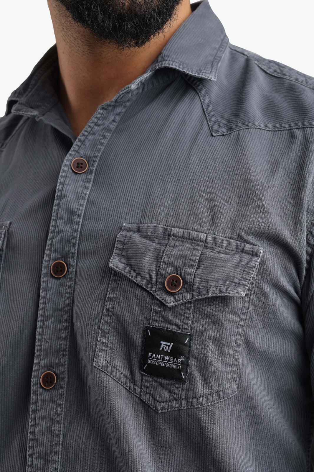 Dark Grey Denim Shirt