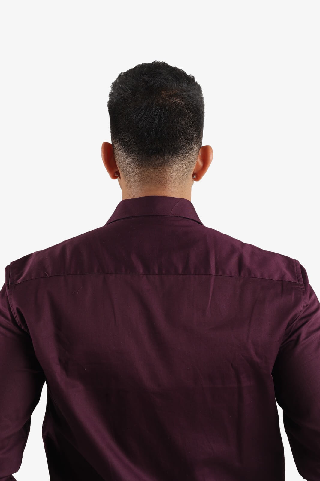 Wine Giza Satin Shirt