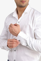 White Giza Satin Shirt