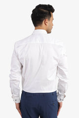 White Giza Satin Shirt